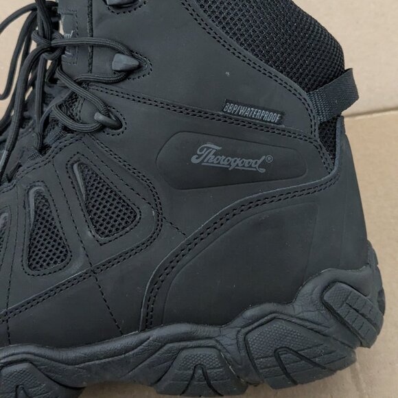 Thorogood Men's Black Crosstrex Side Zip Comp Toe Hiker Boot Waterproof Sise 12 - Picture 8 of 14